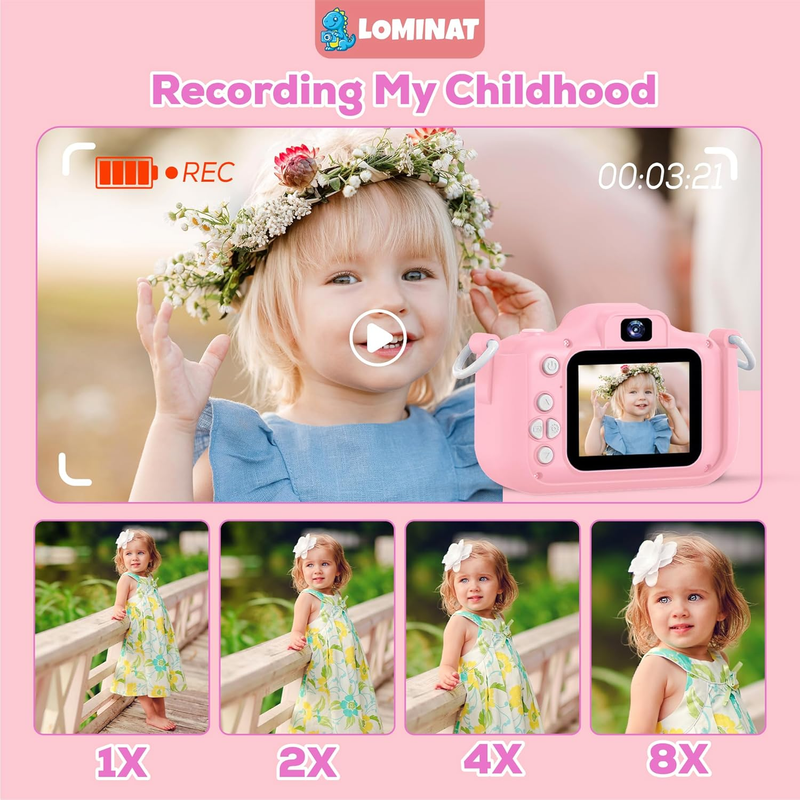 Unicorn Kids Camera for Girls Age 3-12, Selfie Camera for Girls, 1080P HD Kids V4