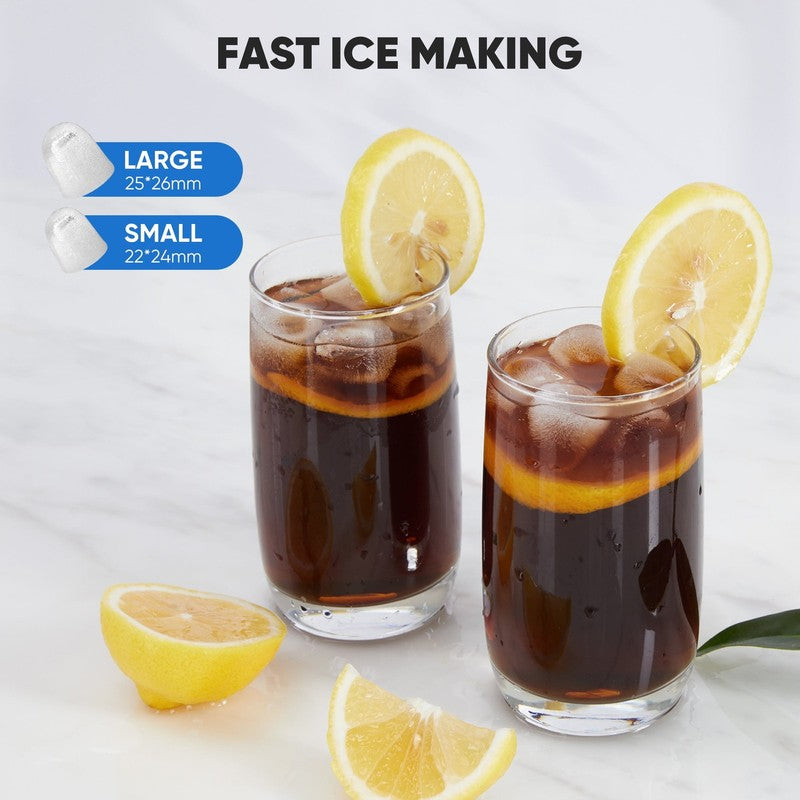 Countertop Ice Maker,9 Cubes in 6 Minutes, Self-Cleaning, with Ice Basket & Scoo7