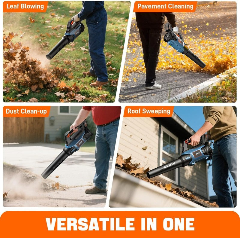 20V Max Leaf Blower, Cordless, Brushless, Handheld, up to 350 CFM and 80 MPH, 2 6