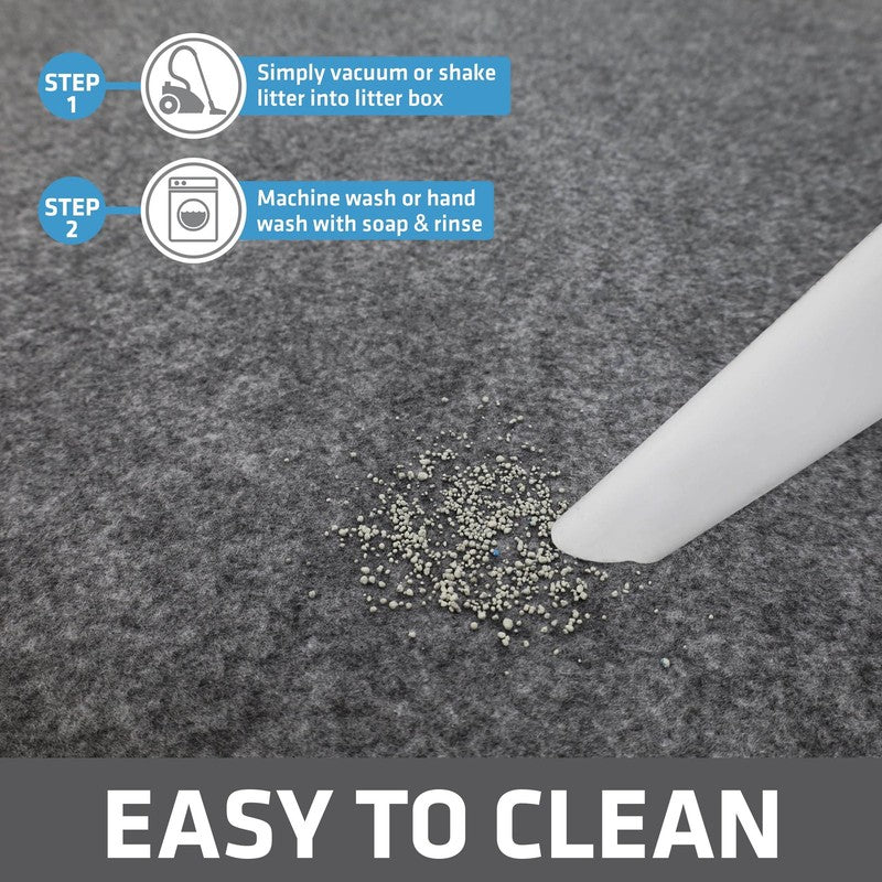 Jumbo Cat Litter Box Mat   100% Phthalate and BPA Free; Machine Washable; Soft o6