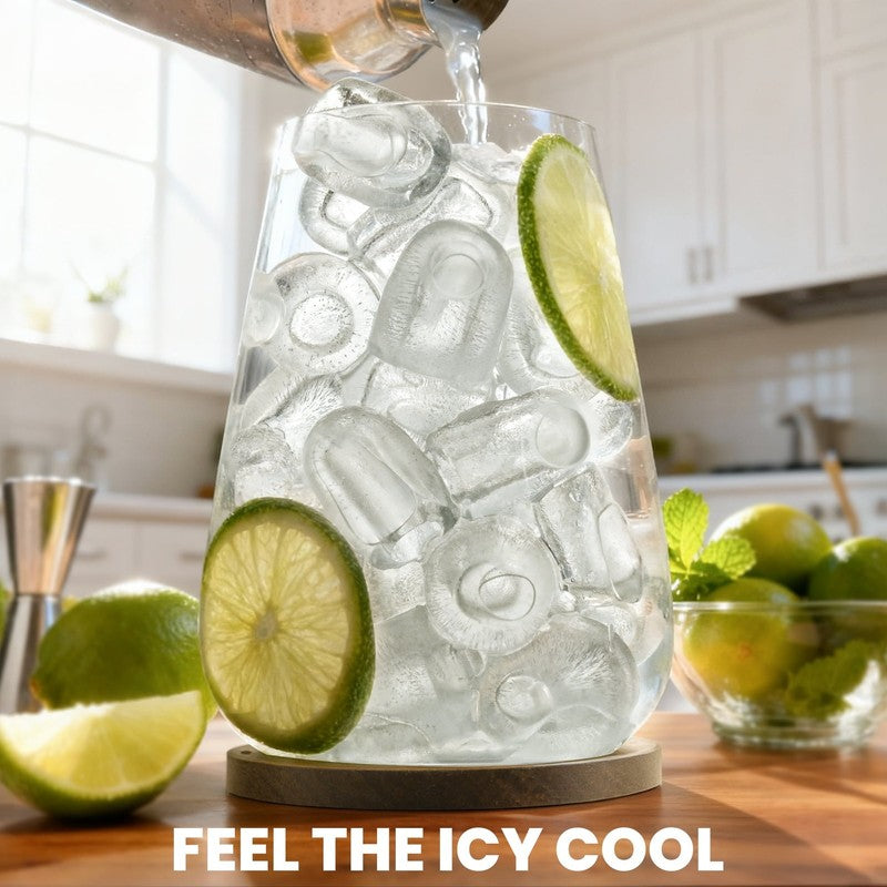Countertop Ice Maker, 26Lbs Portable Small Ice Makers with Handle, 8 Cubes in 6 3