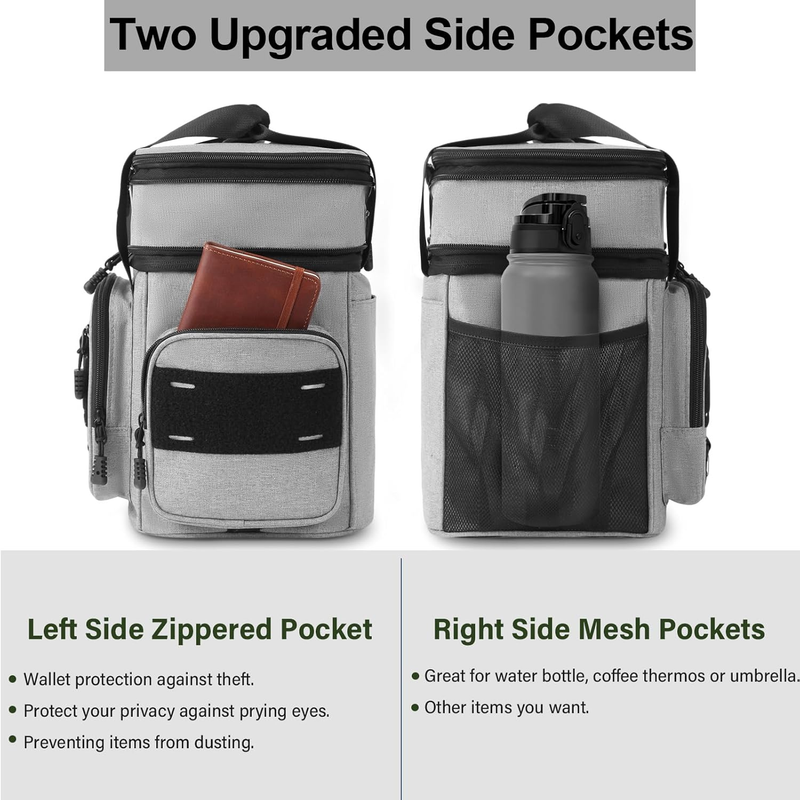 Expandable Tactical Insulated Lunch Box 16L Leakproof Cooler Bag Heavy Duty2