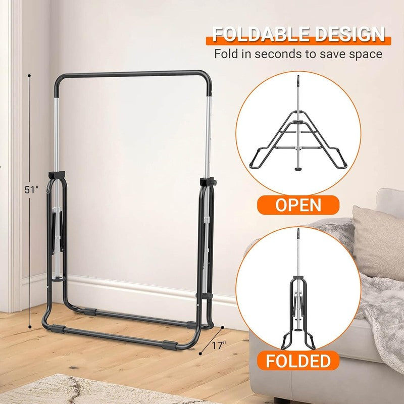 Foldable Kids Gymnastics Bar 5 Height Adjustable Indoor/Outdoor 140lb Limit2