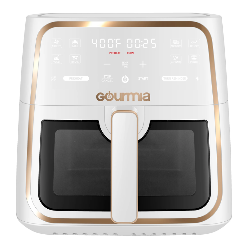 8 Quart Digital Window Air Fryer, with 8 One Touch Functions, White9