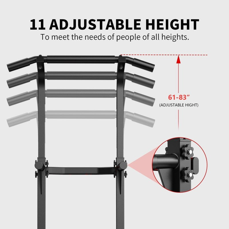 Power Tower Pull Up Dip Station, Adjustable Free Standing Chin Up Bar 300LBS3
