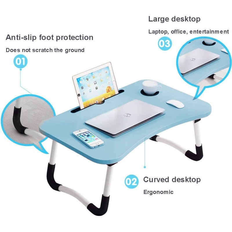 Laptop Desk Foldable Bed Tray Table Stand for Bed/Sofa Couch Floor Blue4