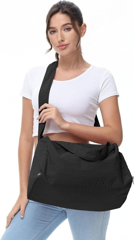 Small Gym Bag Shoes Compartment Duffle Travel Bag Wet Pocket Yoga Pilates Swim4