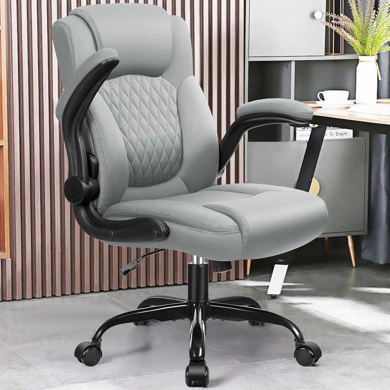 PU Leather Office Chair Ergonomic Swivel Desk Gaming Chair Wheels1