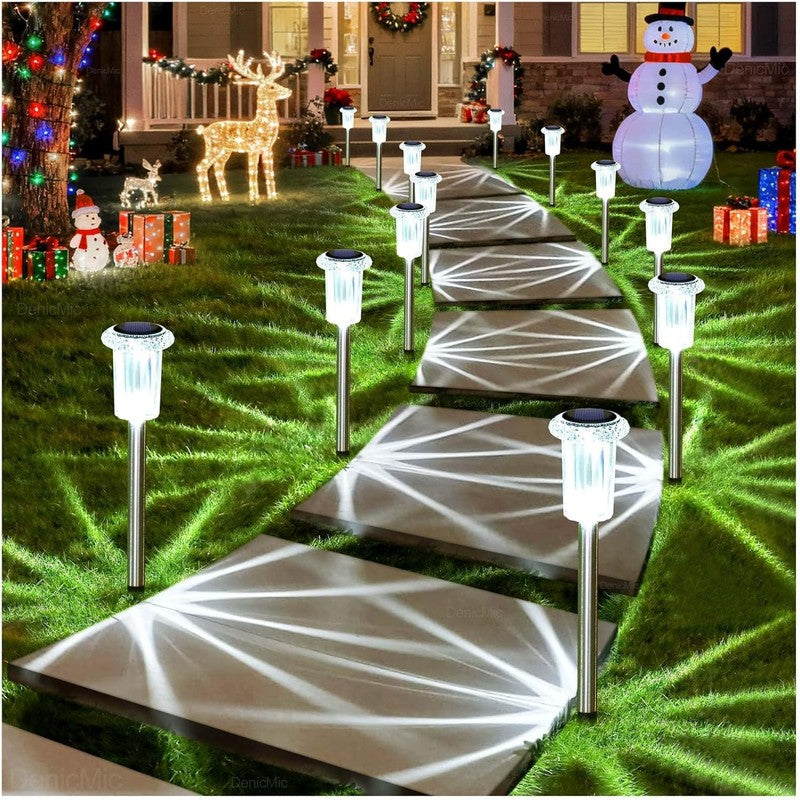 Solar Lights Outdoor 10 Pack Waterproof Solar Christmas Lights Outdoor 6000K Col7