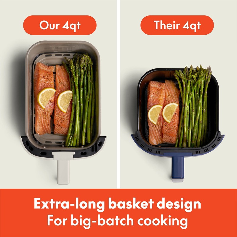 4Qt Oatmilk Slim Air Fryer - Healthy Cooking Made Easy!1