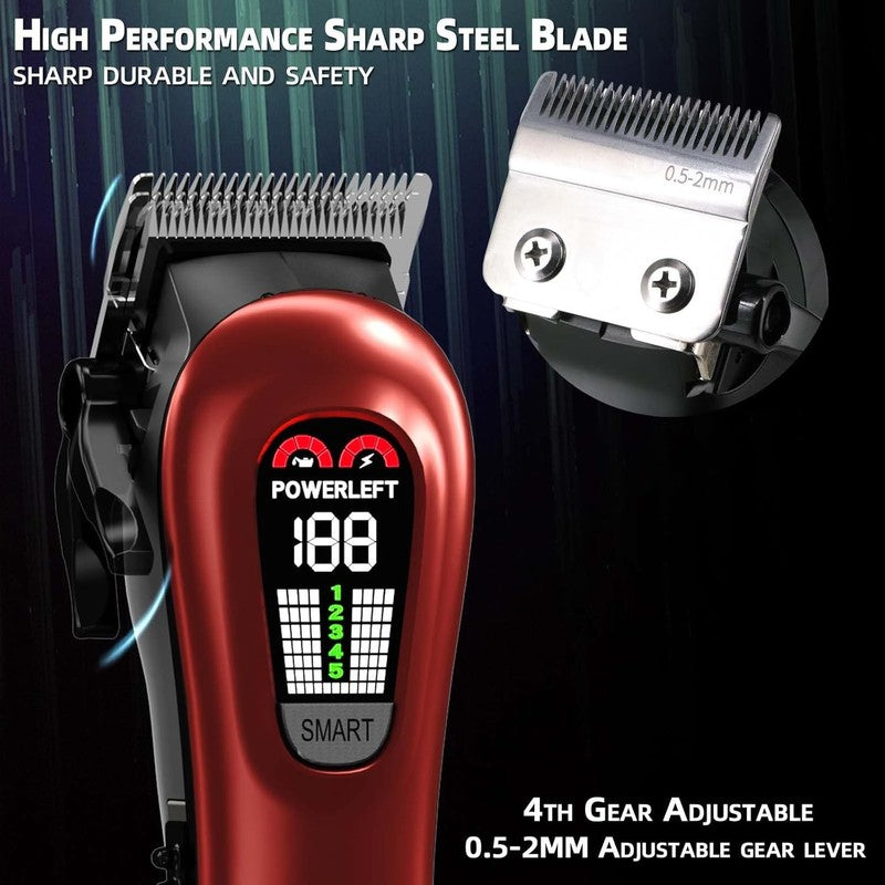 Professional Hair Clippers for Men | Corded & Cordless Barber Trimmer Kit3