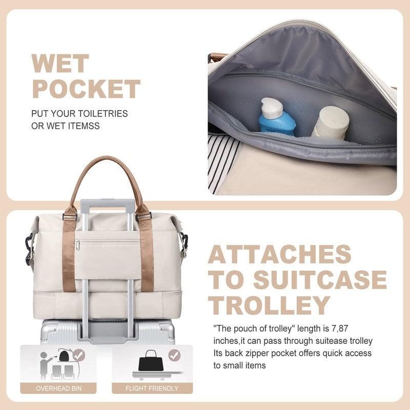 Weekender Bags for Women, Travel Duffel Bags with Shoe Compartment,Personal Item1