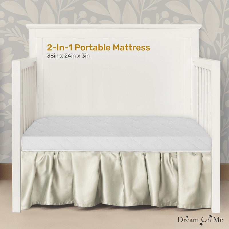 Rest EZ 2 in 1 Mini Crib Mattress, White6
