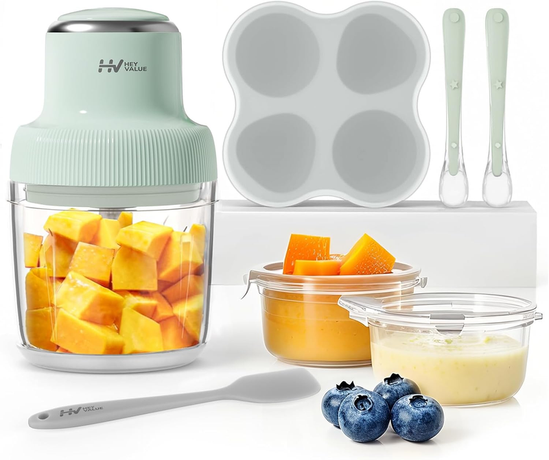 13-in-1 Baby Food Maker Puree Blender with Containers & Utensils Light Green8