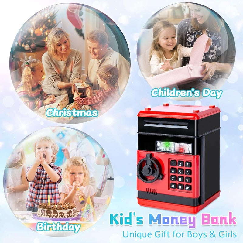 Piggy Bank Cash Coin Can ATM Bank Electronic Coin Money Bank for Kids Age 3-12, 4