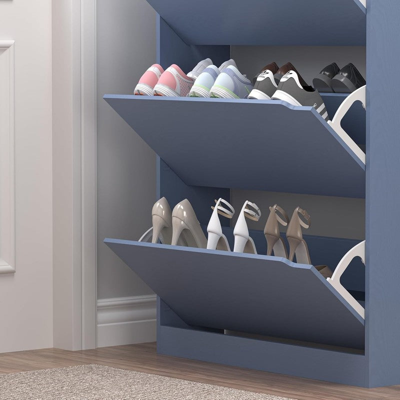 47.2'' Shoe Cabinet 3 Flip Drawers Freestanding Entryway Hallway Storage5