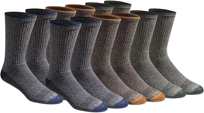 Men's Dri Tech Moisture Control Crew Socks M XXL 6 12 18 Pair Pack5