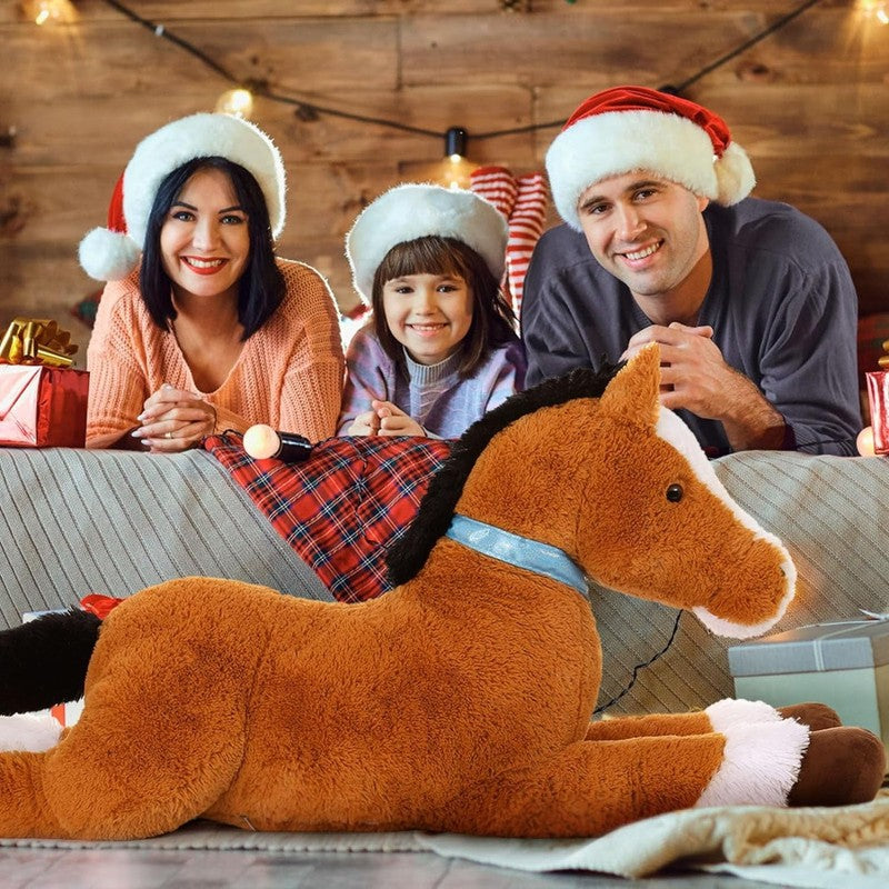 47" Giant Horse Stuffed Animal Large Stuffed Horse Plush Toy5