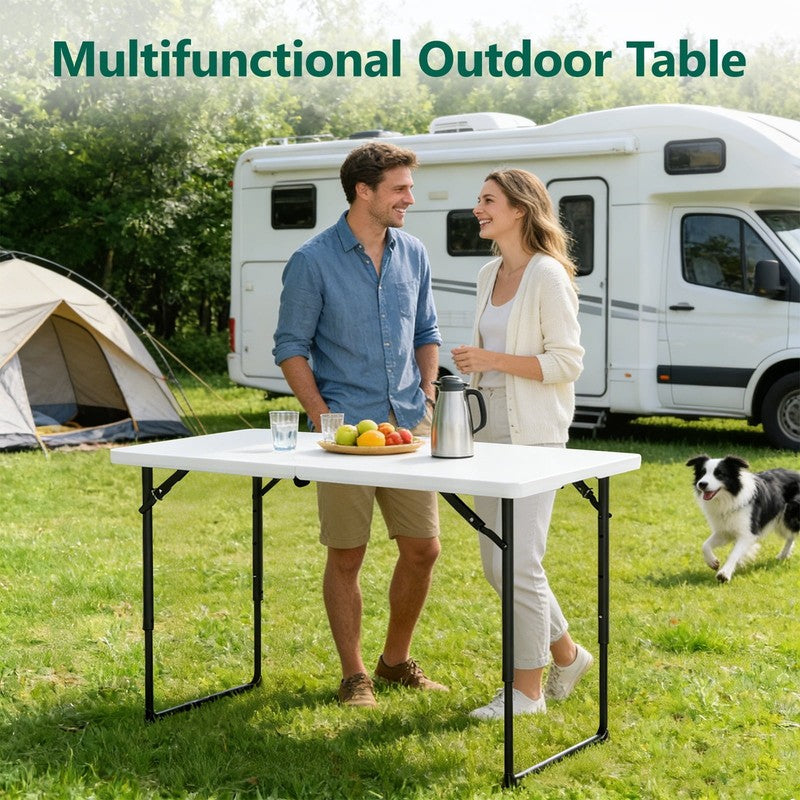Folding Table 4 FT Lightweight Table, Plastic Rectangular Indoor Outdoor Table I3