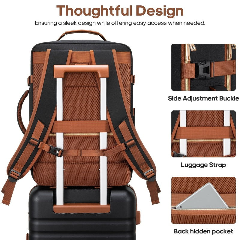 Travel Backpack for Women Carry on Backpack Flight Approved 40L Personal Item Ba7