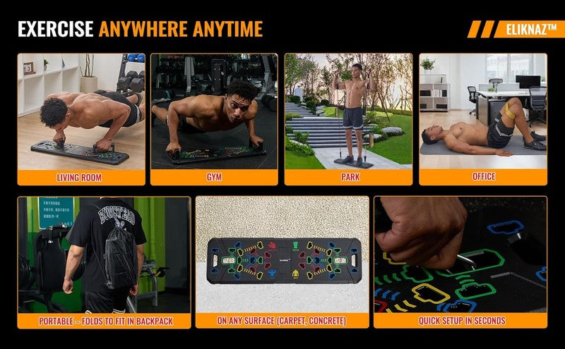 25 in 1 Portable Push Up Board Gym Kit Foldable Workout Set with Accessories8