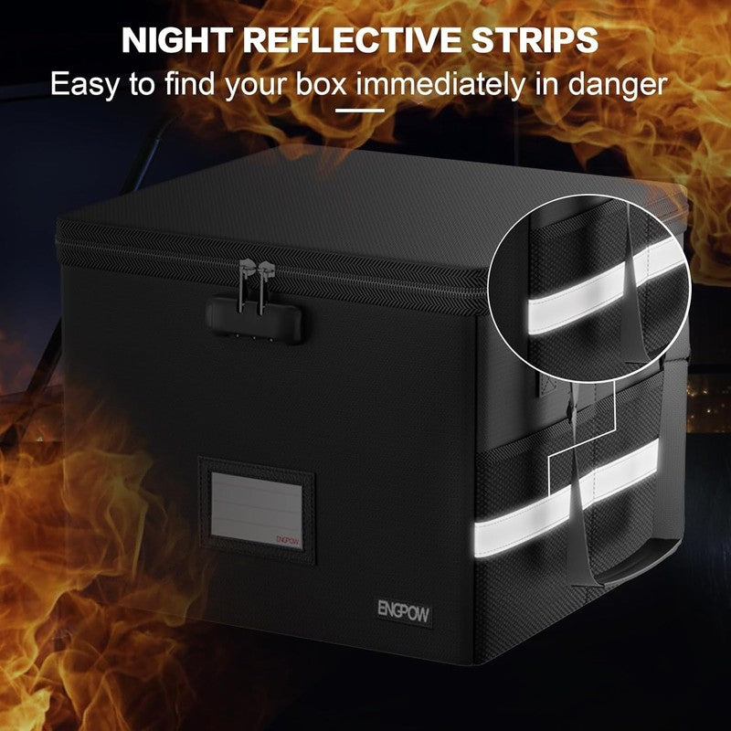 Fireproof Document Box with Lock - Portable File Organizer for Home & Office8
