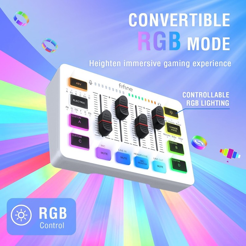 Gaming Mic & Audio Mixer Bundle USB/XLR Streaming Podcast Mixer Kit KS5W6