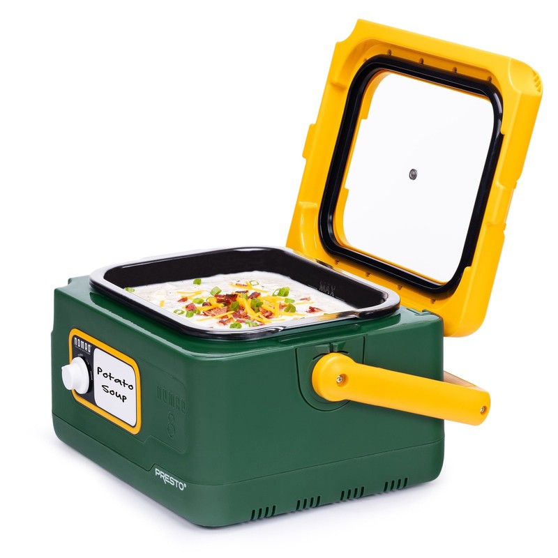 8 Quart Nomad Traveling Slow Cooker, Green/Gold9