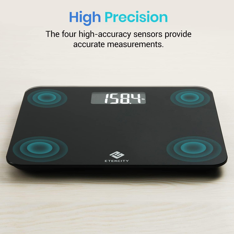 Bathroom Scale Digital Body Weight 440lb High Accuracy LCD Large Platform1