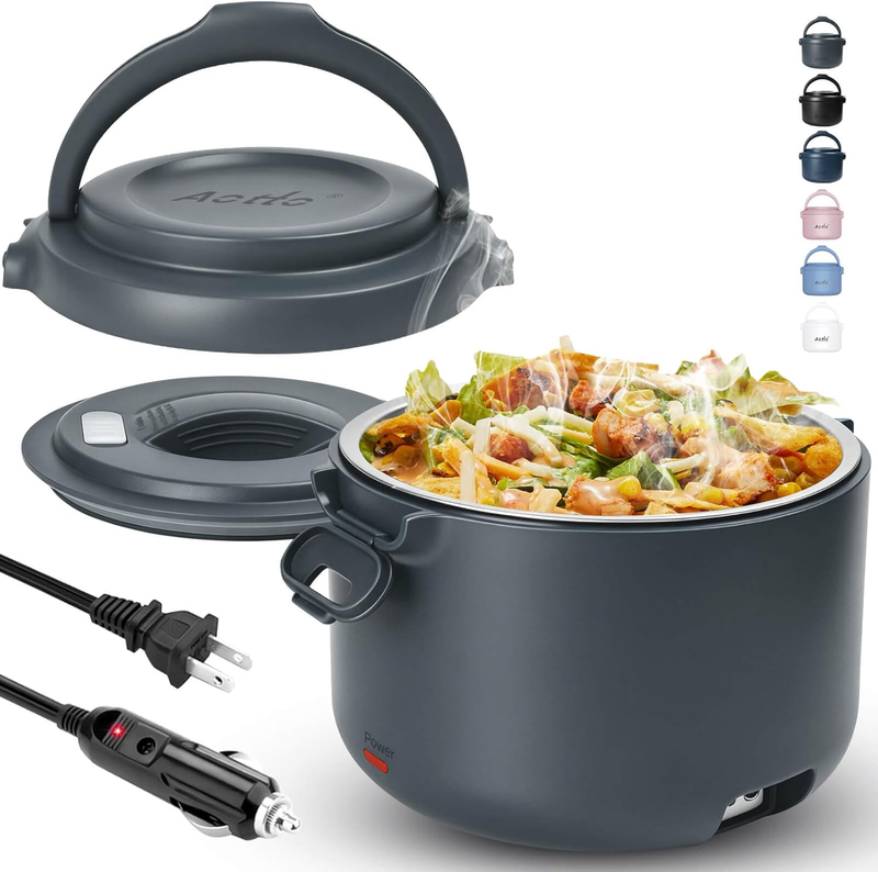 Electric Lunch Box 32 Oz Portable Food Warmer 3 in 1 12V 24V 110V Grey8