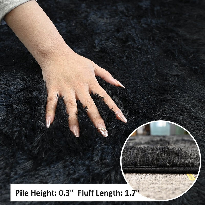 Shag Area Rugs, 5Ft X 8Ft Soft Fluffy Indoor Carpet for Living Room Bedroom Deco6