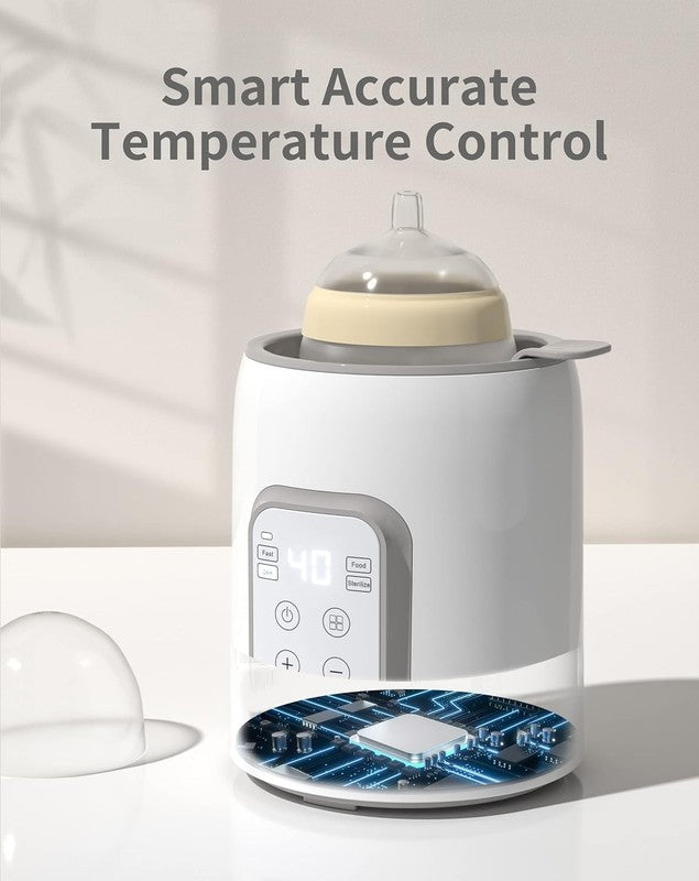8-in-1 Fast Baby Bottle Warmer w/ Timer, Defrost, Sterilize, Food Heater Gray7