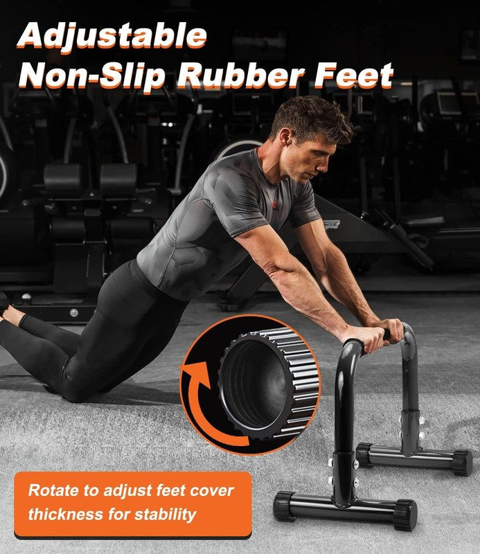 12" Push Up Parallettes & Dip Bars Foam Handles Calisthenics L Sit Handstand5