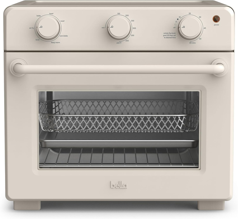 Air Fry Toaster Oven 1700W 7 Presets Dishwasher Safe Trays Oatmilk10