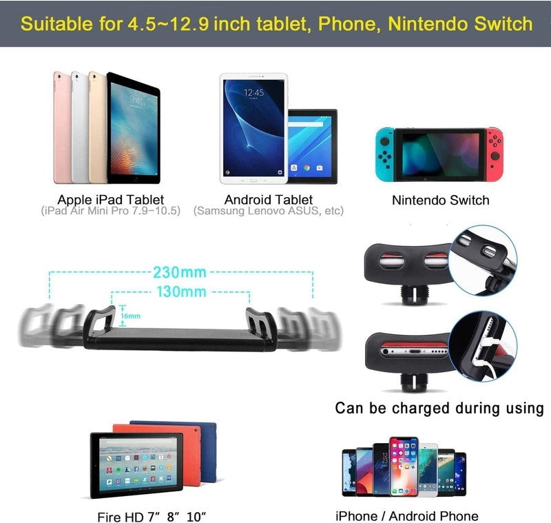 360° Rotating Tablet Stand for Bed   Fits 4.7 12.9" Devices, Aluminum Arm6