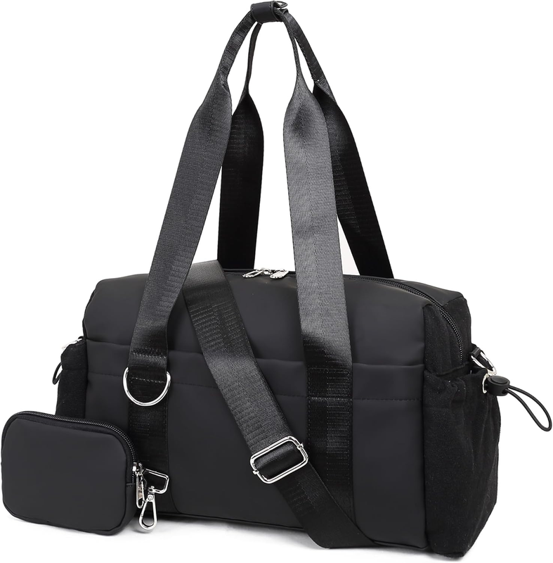 Everyday Mini Gym Bag Women 2.0 Tote Waterproof Travel Duffle Black Coin Wallet0