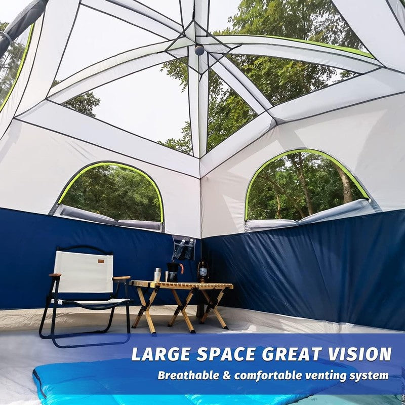 Tents 6 Person Waterproof Windproof Easy Setup,Double Layer Family Camping Tent 3