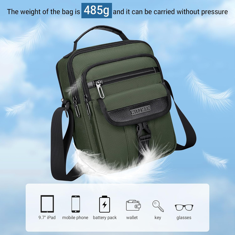 Crossbody Bags for Men Travel Shoulder Bag Lightweight Man Purse Small Casual Me4