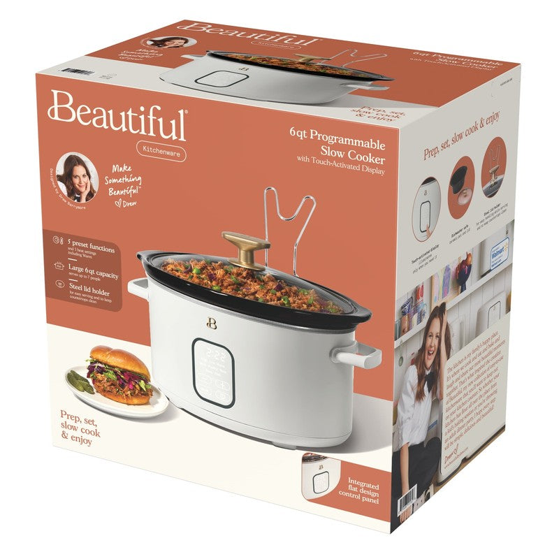 6 Qt Programmable Slow Cooker, White Icing by Drew Barrymore11