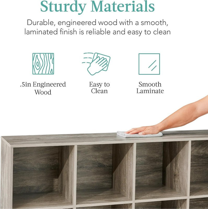 8 Cube Storage Organizer, Shelf, Bookcase, Display Shelf, Removable Back Panels6