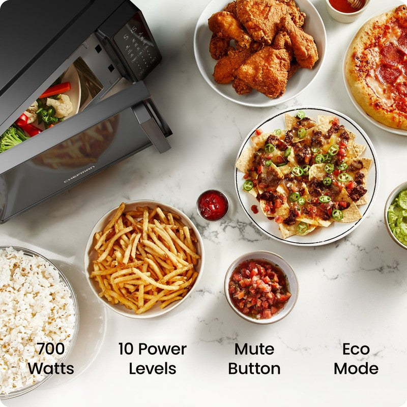 Countertop Microwave Oven 0.7 Cu Ft 700W with Presets Black2