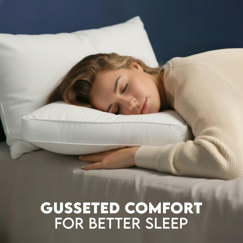 Bed Pillows for Sleeping Queen Size (White), Set of 4, Soft & Fluffy Pillow with4