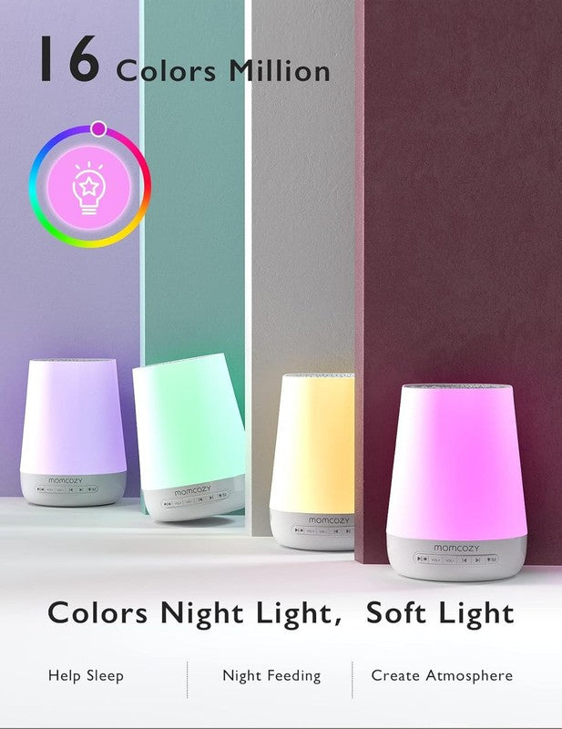 Blue Baby Sound Machine with Night Light & App Control - 34 Soothing Sounds6