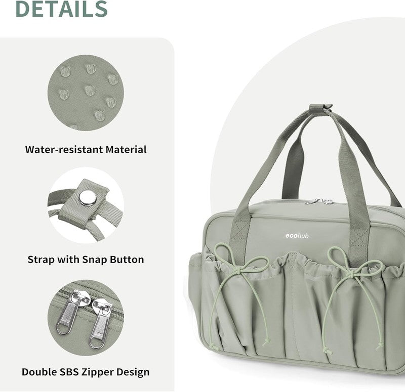 Small Gym Bag Women Mini Duffle Wet Compartment Bowknot Yoga Tote Green3