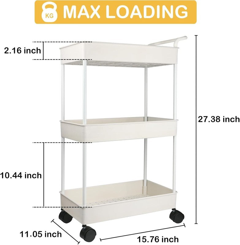 Baby Diaper Caddy, Plastic Movable Cart for Newborn Nursery Essentials Diaper St1