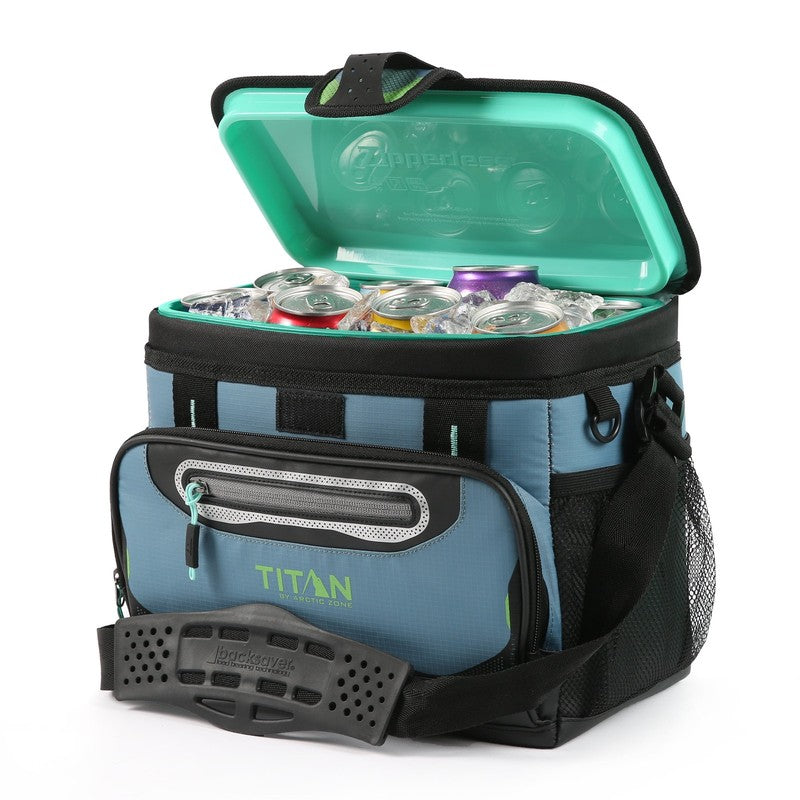 12 Can 8 QT Capacity Zipperless Soft Cooler, Bali Green4