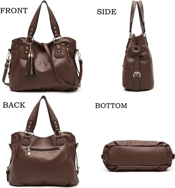 Women Fashion Handbag Set 4PCS Shoulder Bag Satchel Hobo Tote Purse2
