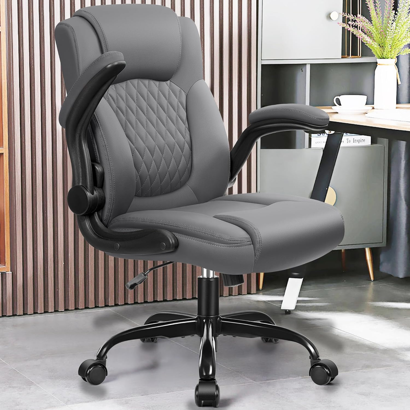PU Leather Office Chair Ergonomic Swivel Desk Gaming Chair Wheels1