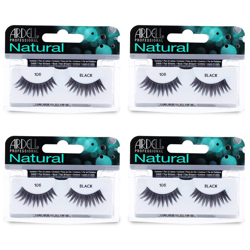 Natural 106 False Eyelashes - Lightweight, Long-Lasting, 4 Pack for Daily Use8