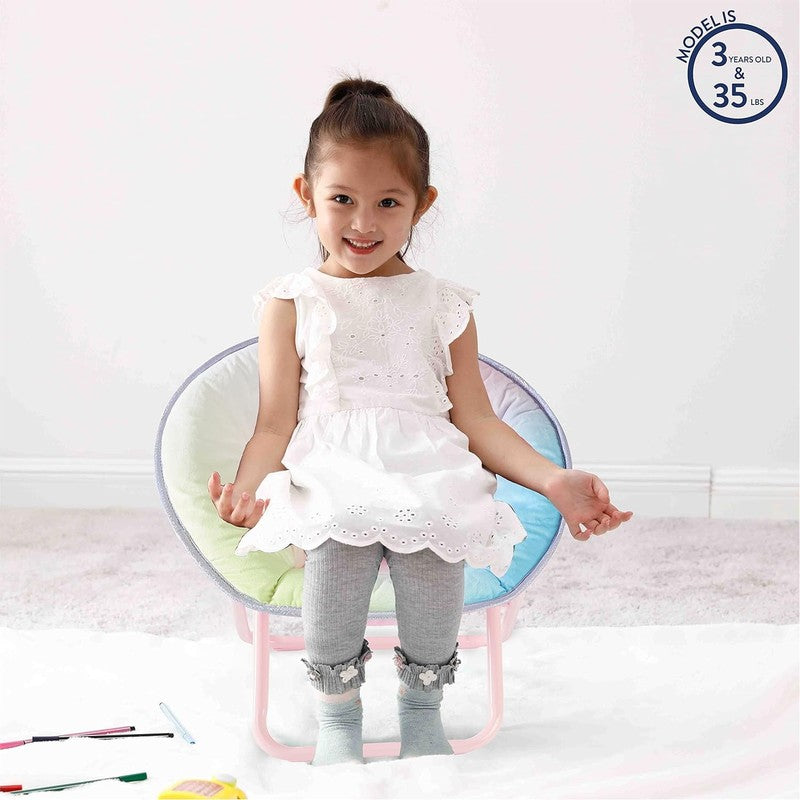 Disney Little Mermaid 19” Folding Toddler Saucer Chair Kids Cushion 3+1
